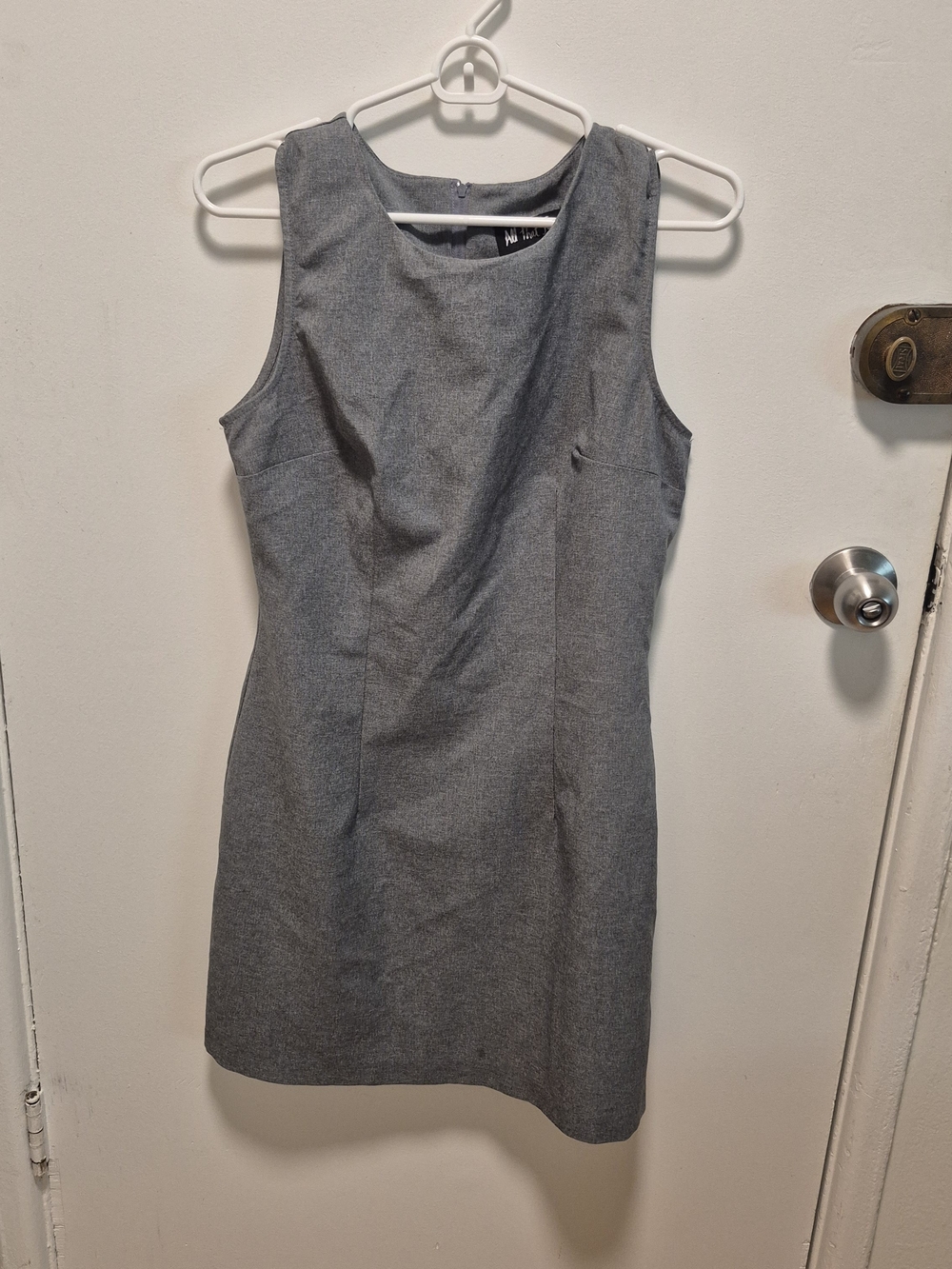 jcpenney Sleeveless Gray Sheath Dress